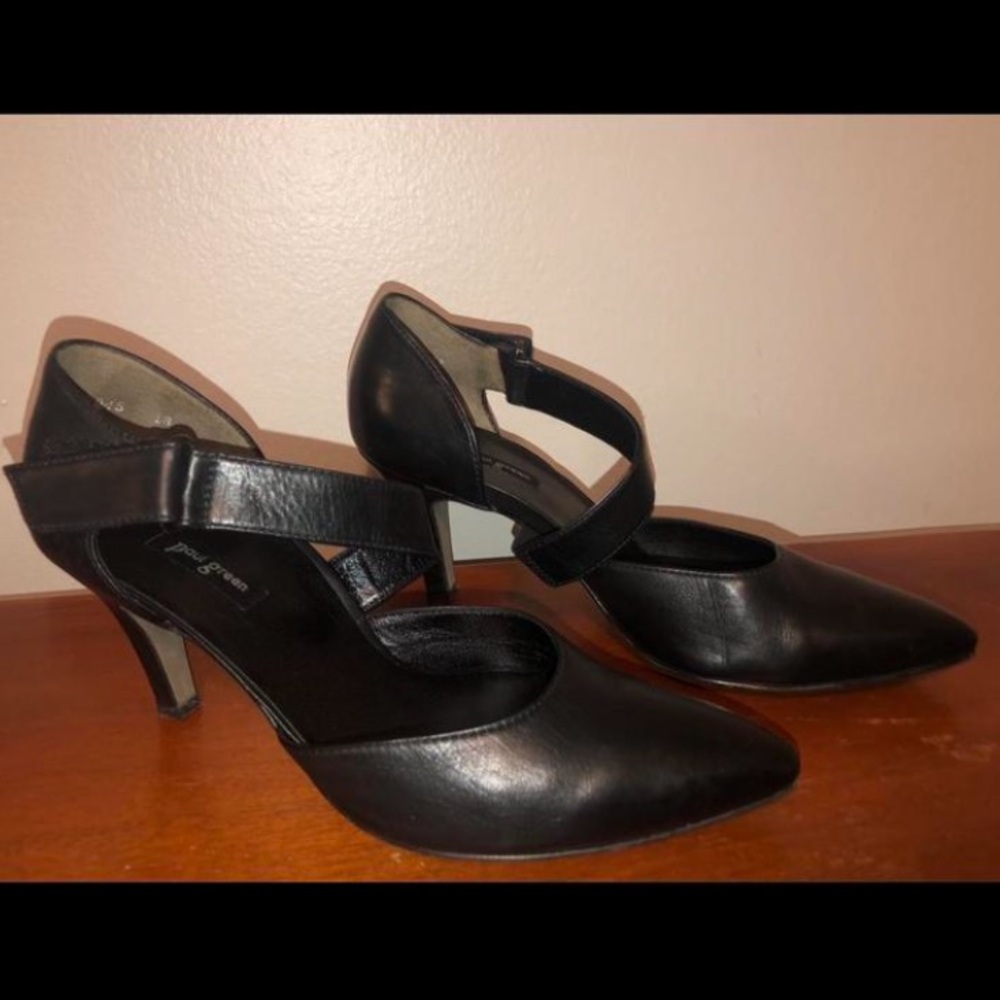 Paul Green Black Strappy Heels